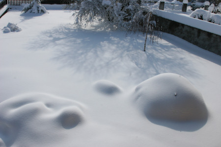 home under snow